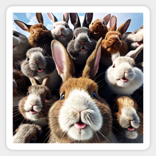 Rabbit Bunny Wild Nature Funny Happy Humor Photo Selfie Sticker